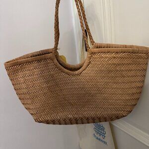 Dragon Diffusion Woven Leather Shoulder Bag | Large & Spacious